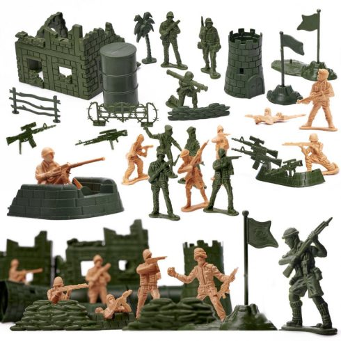 Katonák Katonai Bázis Figurák  114db