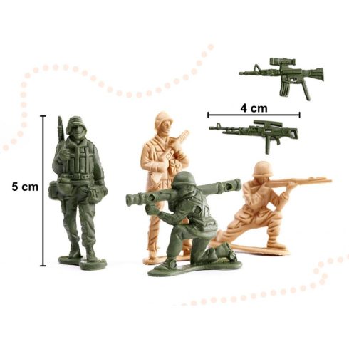 Katonák Katonai Bázis Figurák  114db