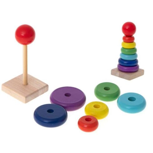 Szivárvány Montessori Torony 13cm 