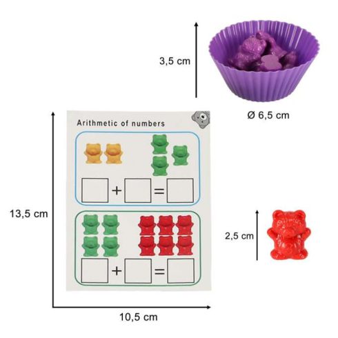 Montessori Matematikai Oktató Szortirozó Játék 44 dbs