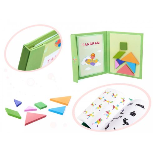 Mágneses Könyv Puzzle 3d Tangram Blokkok