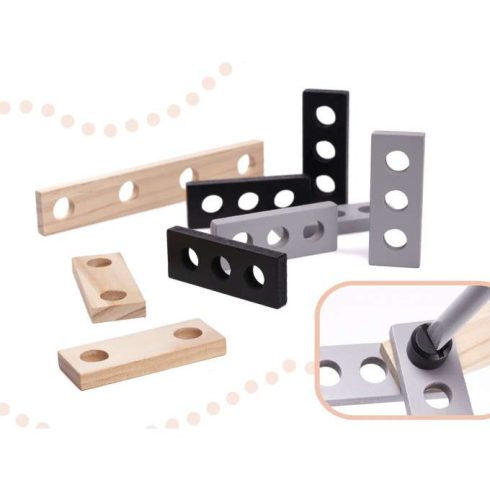 Szerszámosláda Fa Műhelykészlet