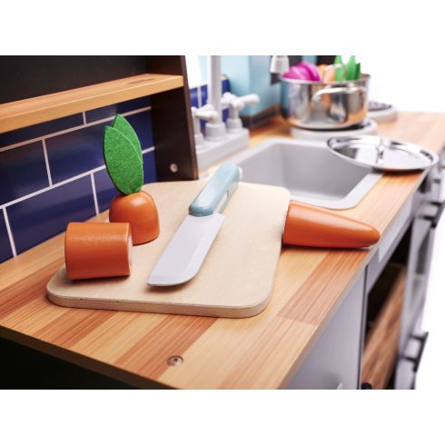 Fából készült konyha gyerekeknek MDF kiegészítőkkel LOFT XXL 96cm