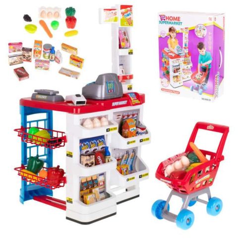 Szupermarket Áruház Pénztárgép + Kocsi Modell 2