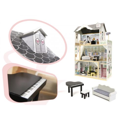 Fa Babaház Mdf + Bútor 122cm Xxl Led