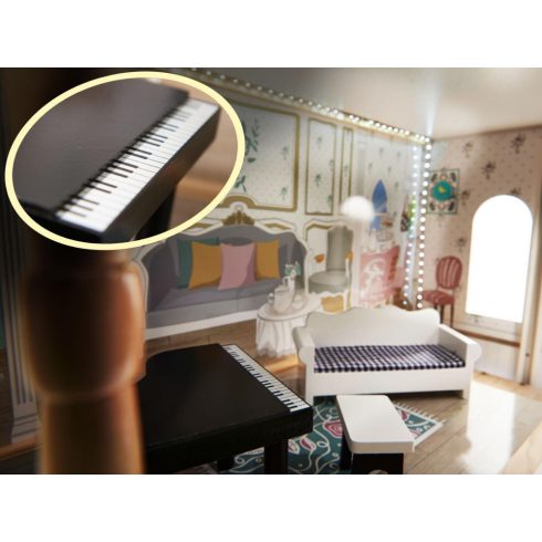 Fa Babaház Mdf + Bútor 122cm Xxl Led