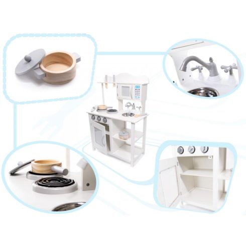 Mdf Fából Készült Konyha Gyerekeknek Tartozékokkal 85cm