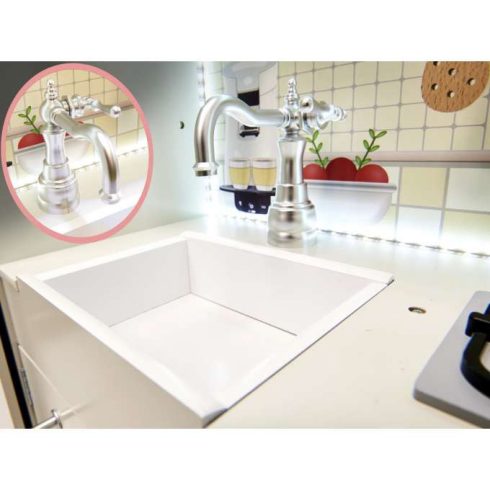 Xxl Fa Játék Konyha Ledes Világítással 103cm