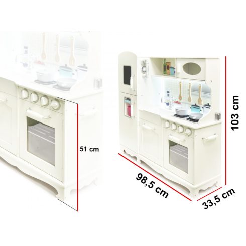 Xxl Fa Játék Konyha Ledes Világítással 103cm