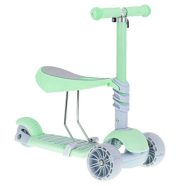  Balance Háromkerekű Robogó Üléssel, Zőld És Szürke Led-del