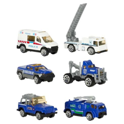 TIR indító szállító teherautó + fém autók rendőrségnek