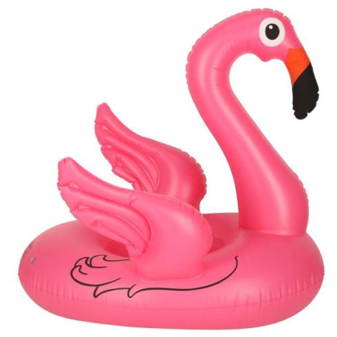 Felfújható bébi úszógumi, gyereküléssel, flamingó mintás, max. 15 kg, 1-3 éves korig
