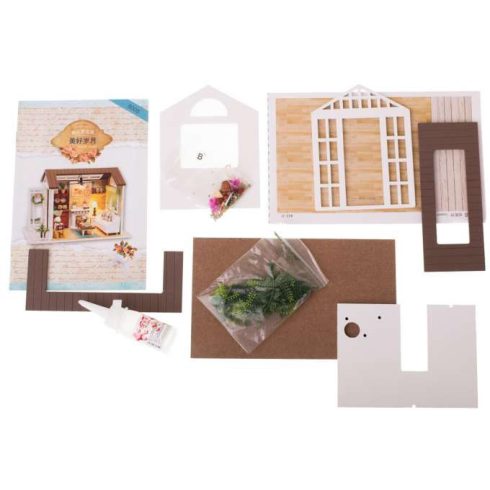 Babaház Fa Nappali Modell Led 8008-a