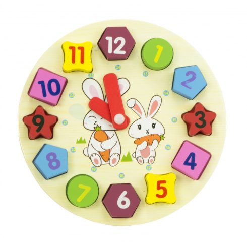 Fa Oktatási Válogató Óra 18cm + Kockák