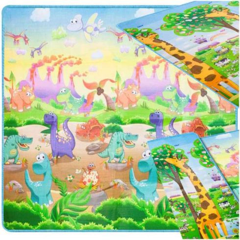 Kétoldalas Oktatószivacs Szőnyeg Zsiráf 200cm X 180cm X 0,5cm