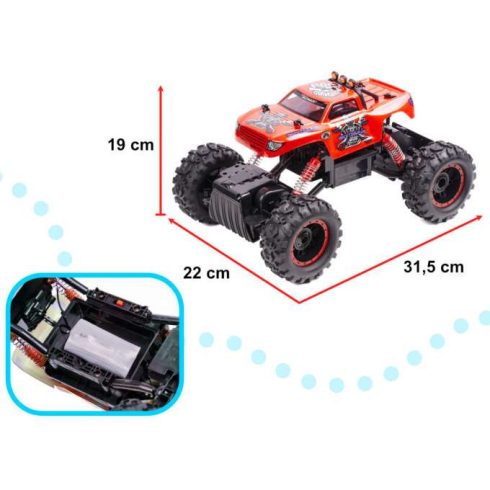 Rc Autó Nqd Rock Crawler King 1:12 Usb Piros