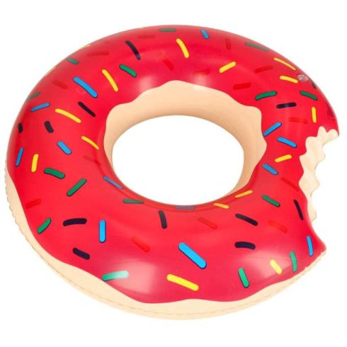 Felfújható úszógyűrű, fánk, rózsaszín, 50 cm, max. 20 kg, 3-6 éves korig
