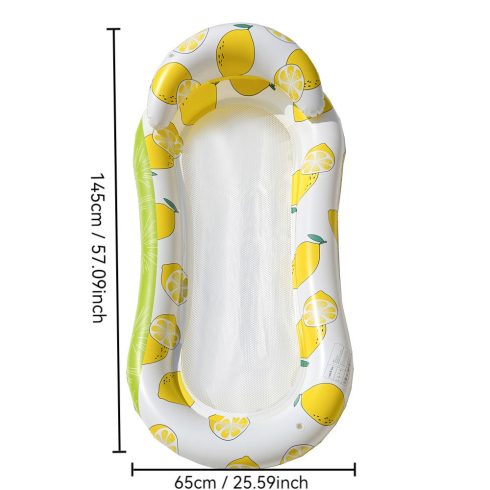 Felfújható strandmatrac függőágy sarga lemon